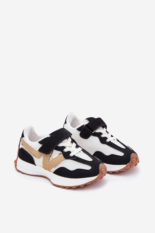 Дитячі Кросівки На Велкро Чорно-Білі Tezzu