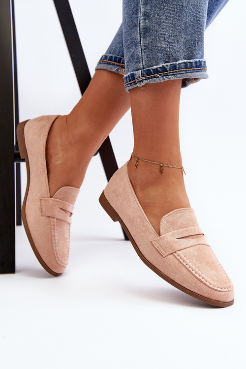 Жіночі класичні мокасини рожеві оливкові