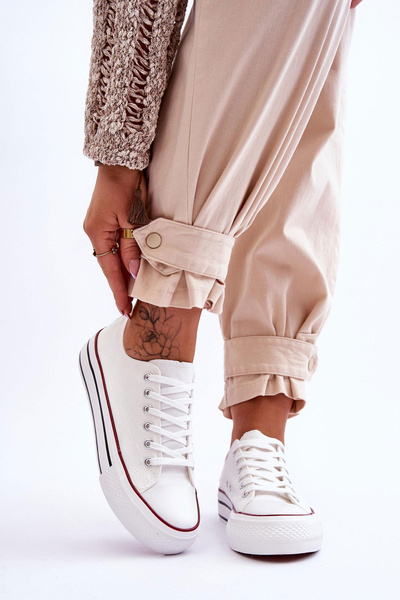 Жіночі кросівки на масивній платформі White Ember