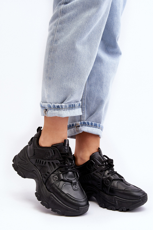 Жіночі масивні спортивні кросівки чорні Toderus