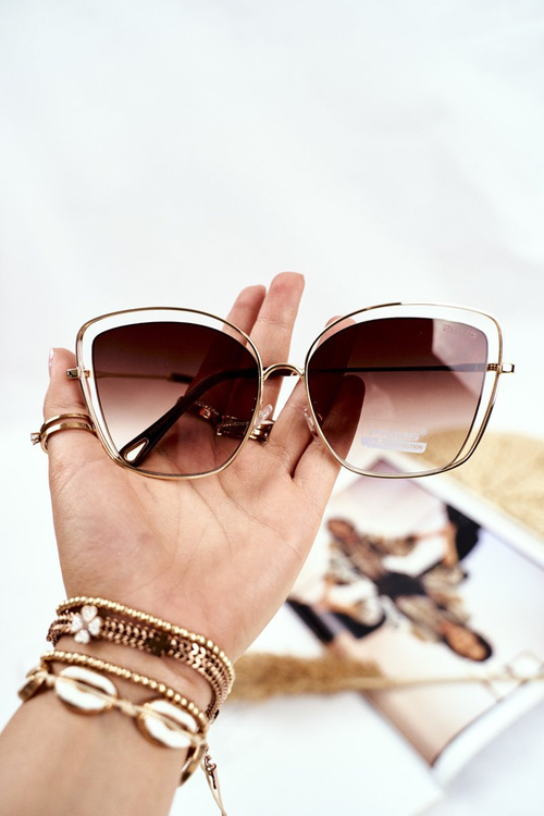 Жіночі сонцезахисні окуляри Prius PRE-31 Gold Brown Gradient