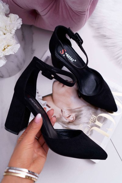 Жіночі туфлі на шпильці Suede Black Harye