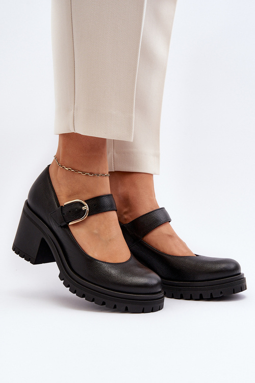 Чорні шкіряні туфлі Zazoo 20166