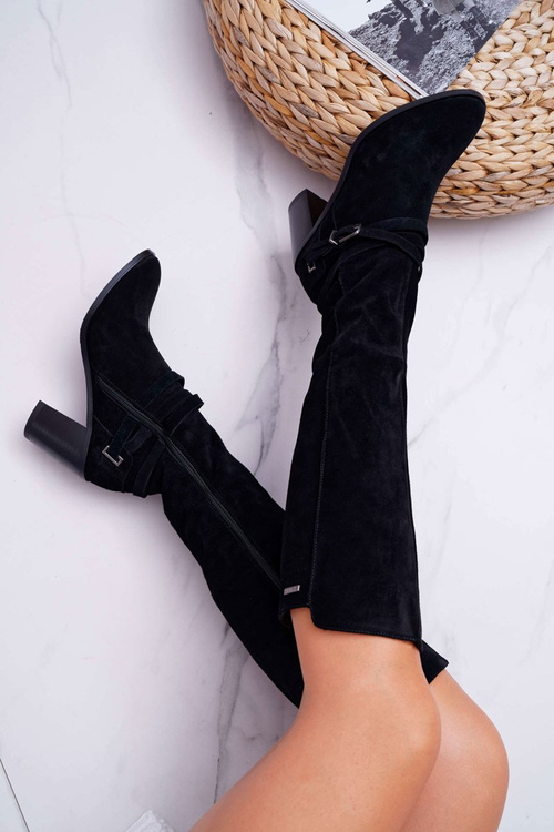 Жіночі чоботи на шпильці Suede Big Star EE274520