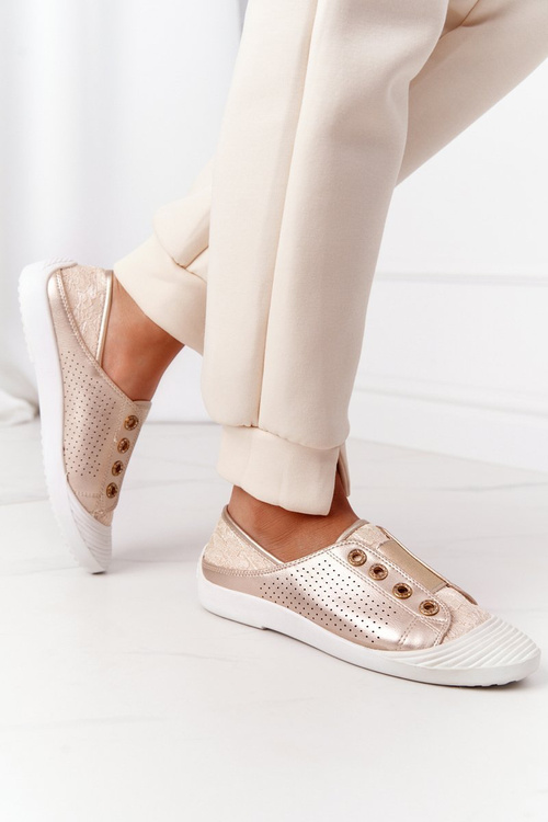 Жіночі кросівки з мереживом Lu Boo Gold