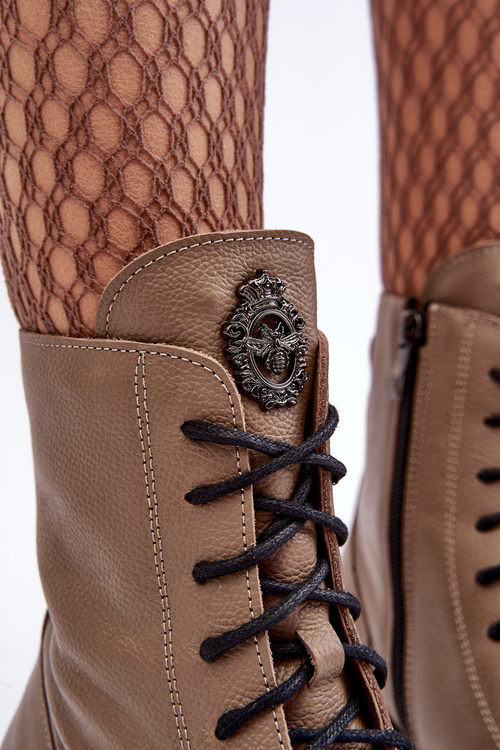 Шкіряні жіночі м'які черевики Trapper Lemar Brown Rehin