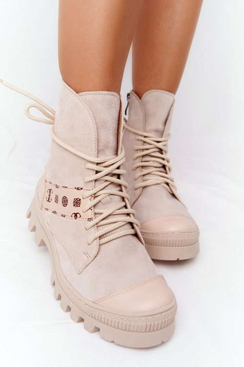 Жіночі замшеві черевики Lewski Shoes 2942-0 світло-бежевий