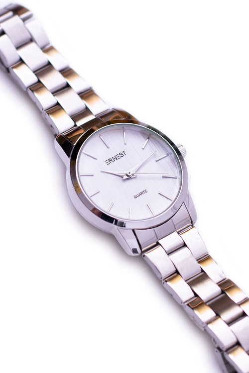 Жіночий срібний годинник Ernest з білим циферблатом Feluci Bracelet
