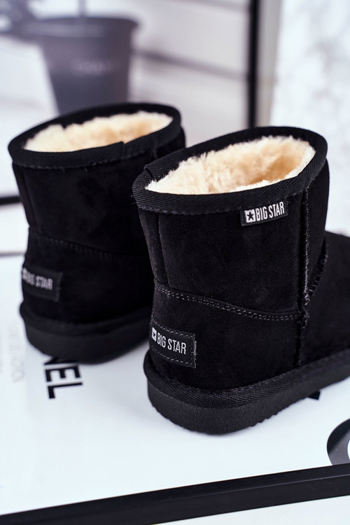 Дитячі снігові черевики Big Star з хутром чорні GG374081