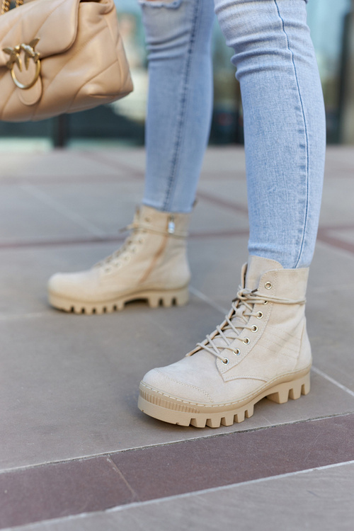 Замшеві труси зі строчкою світло-сірий Layden