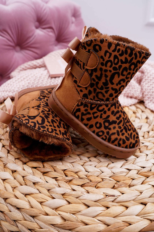 Дитячі чоботи Снігові чоботи з хутром Леопард Fiona
