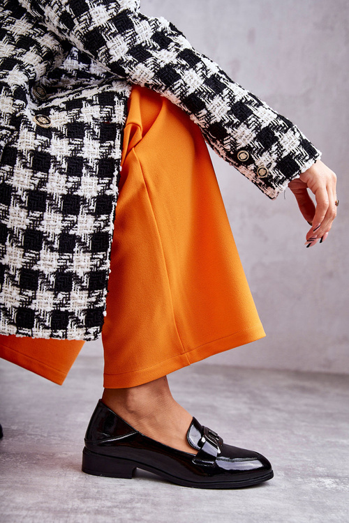 Модні лаковані туфлі Лофери Чорний Trine