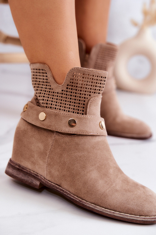 Ажурні жіночі весняні чоботи Beige Royale