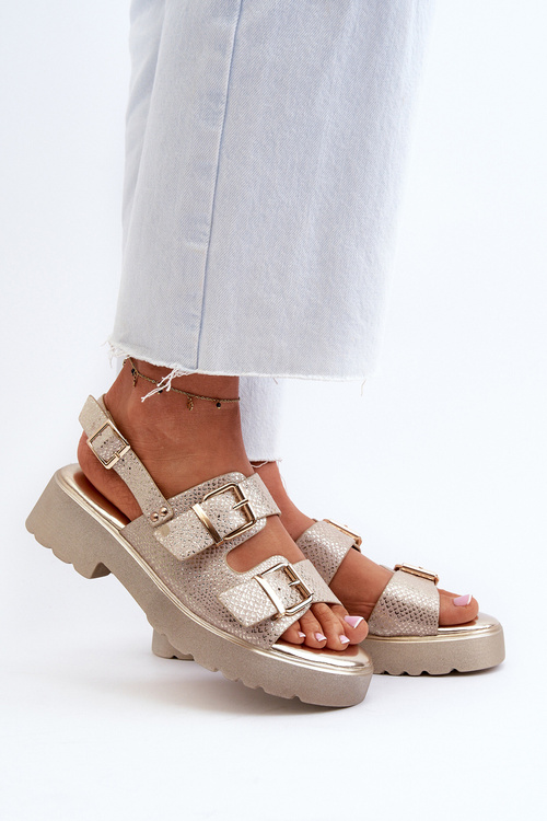 Жіночі босоніжки з пряжками Екошкіра Golden Konanttia