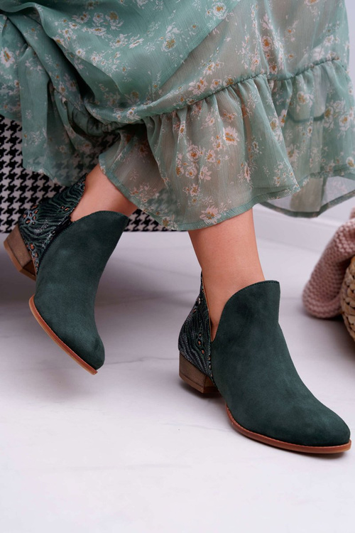 Жіночі шкіряні черевики Maciejka Green 04091-19