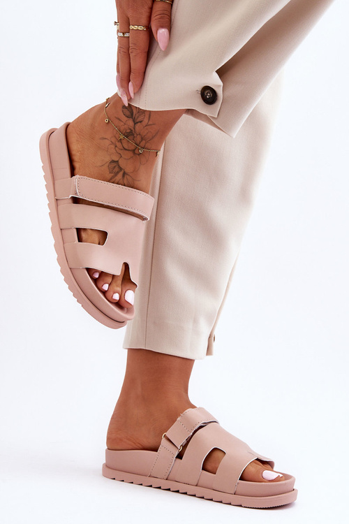 Жіночі класичні мюлі бежеві Molie