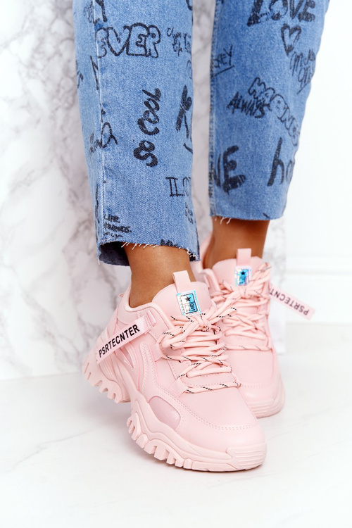 Жіночі кросівки на масивній підошві Pink Laugh
