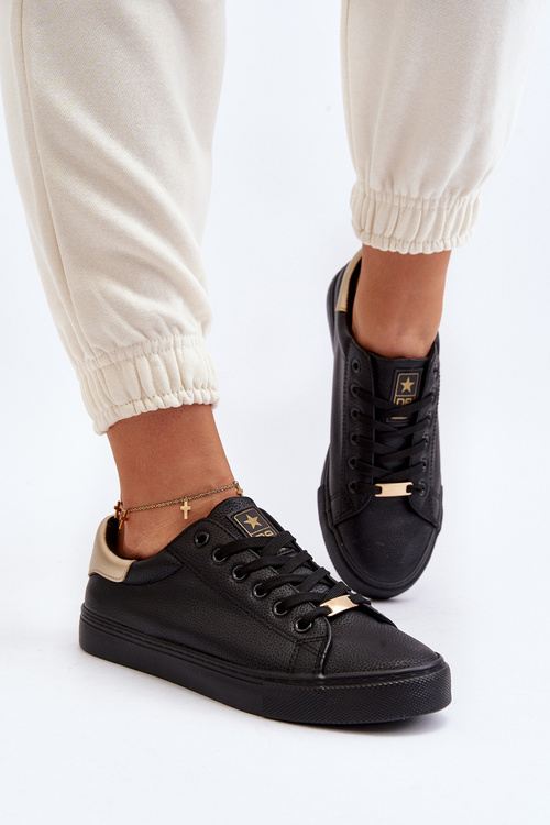 Жіночі кросівки з еко шкіри Tiraelle чорного кольору