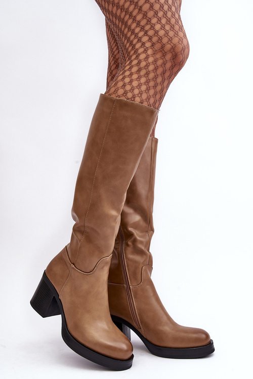 Жіночі темно-бежеві ботильйони на підкладці Theisen