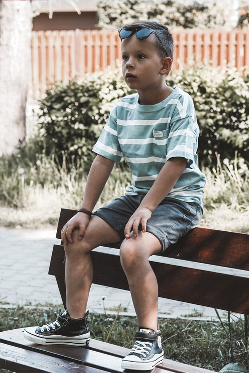 Дитячі шкіряні кросівки на липучці Black Bruni