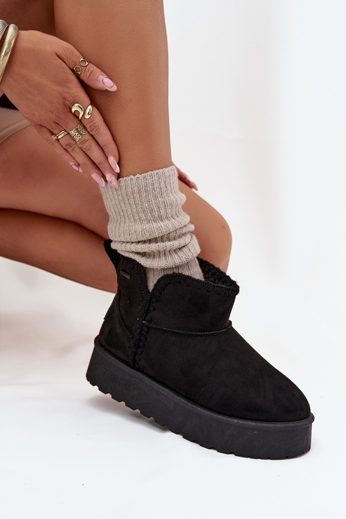 Жіночі Снігоступи На Платформі З Швами Big Star SS274128 Чорні