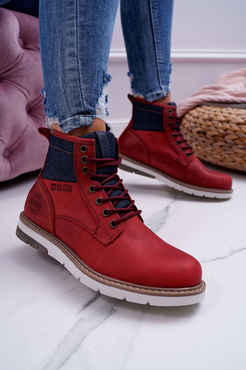 Жіночі черевики Trappers Big Star Leather Maroon EE274006