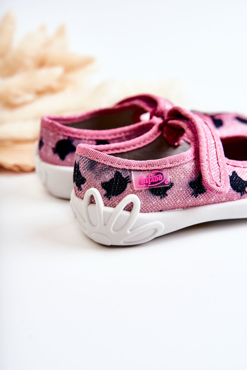 Дитячі тапочки балерини Befado з бантом 114X480 рожеві