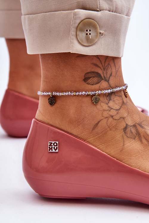 ZAXY Жіночі балетки з сердечком LL285028 Рожеві