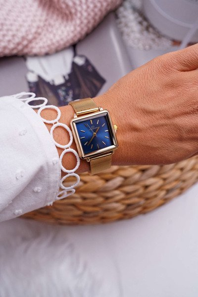 Жіночий годинник Giorgio & Dario Gold Navy Blue Fanne Dial