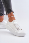 Жіночі кросівки на масивній платформі White Amyete
