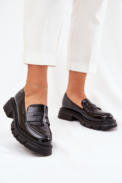 Лакові Жіночі Мокасини Чорні Elearionna