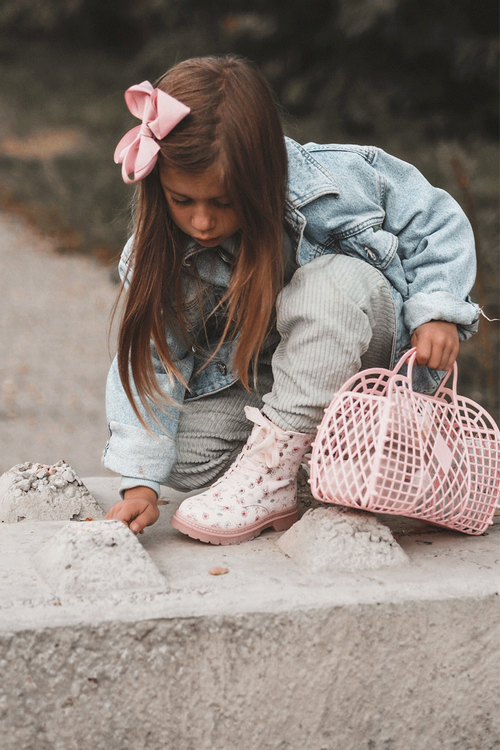 Дитячі утеплені чоботи на блискавці, рожеві Dolida