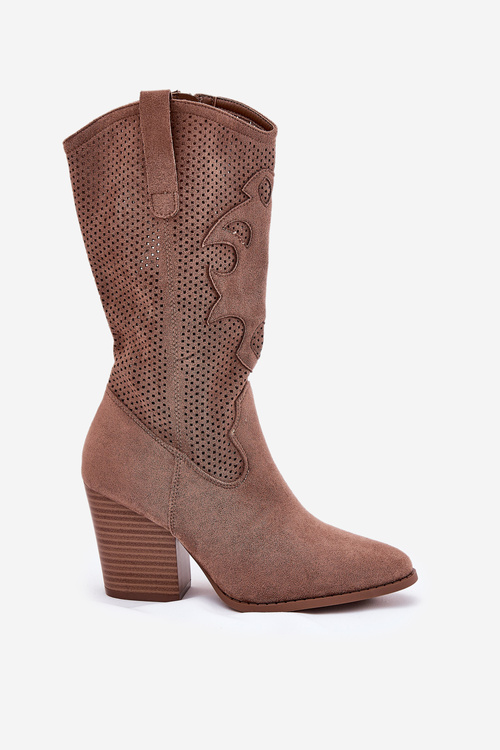 Дихаючі Ковбойські Чоботи На Підборах S.Barski HY51-606 Коричневі