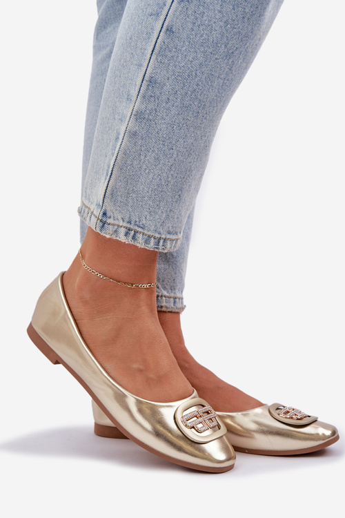 Балетки На Площинній Підошві З Декорацією Золотої Ainoria