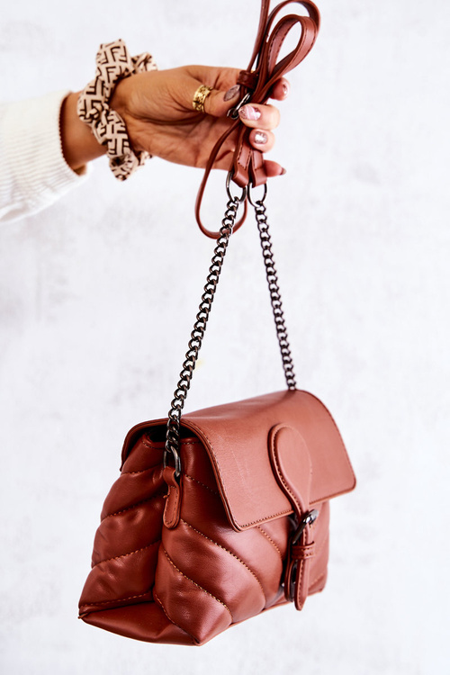 Маленький стьобаний гаманець коричневого кольору Hailee