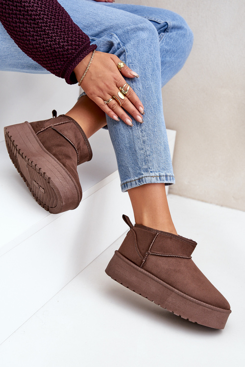 Низькі Снігоступи На Платформі Коричневі Кофеді