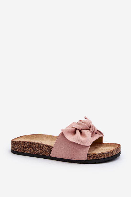 Жіночі рожеві тапочки з бантом Ezephira