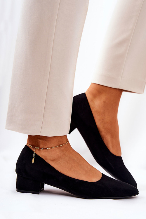 Класичні замшеві туфлі Black Rheya