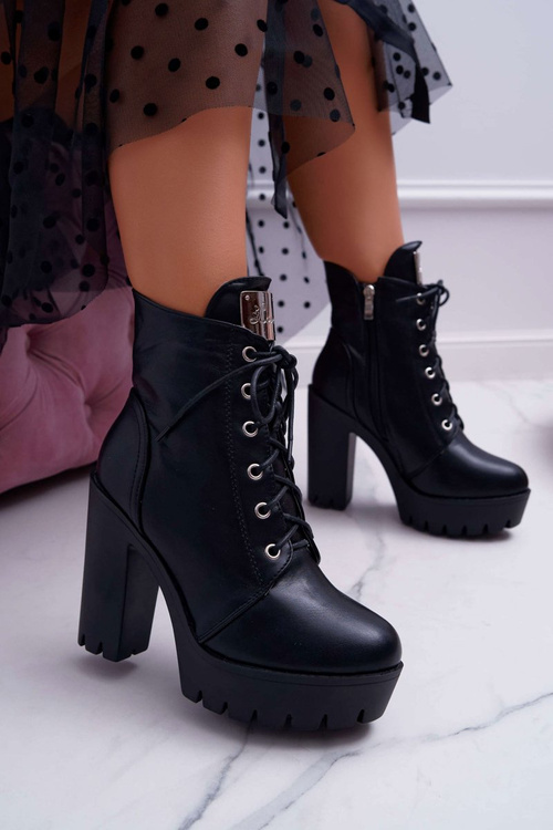 Жіночі високі чоботи чорні гранж Midow