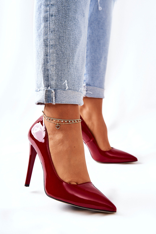 Лаковані гострі підбори Monnari 0220-005 Червоні