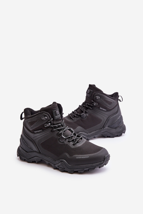Легке утеплене чоловіче трекінгове взуття водонепроникне McBraun чорного кольору