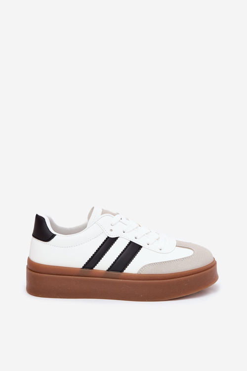 Жіночі Кросівки На Платформі З Еко Шкіри Білі Elaraven