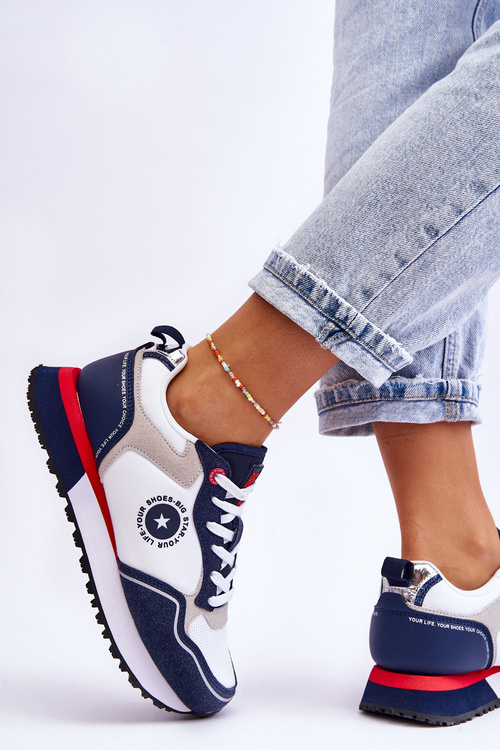 Жіночі кросівки Memory Foam System Big Star LL274538 Білий і темно-синій