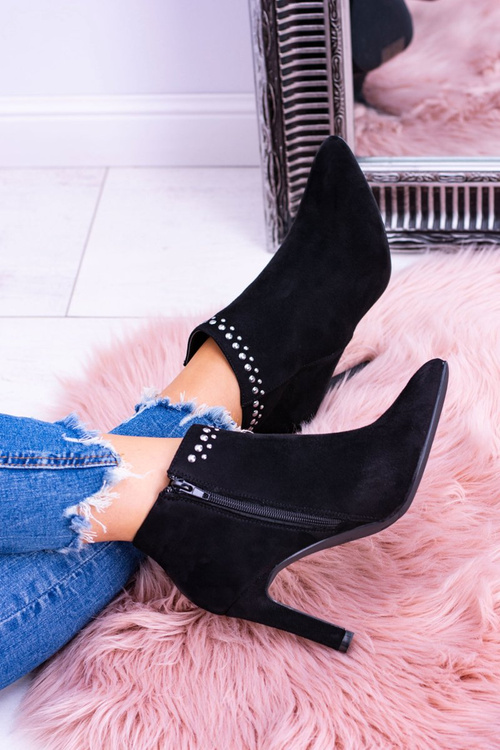 Жіночі чорні чоботи на шпильці Nity Bemi