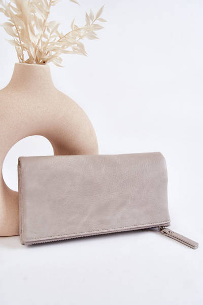 Жіночий великий гаманець на магніті сірий Connes