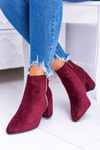 Бордові замшеві черевики на шпильці Jonnes