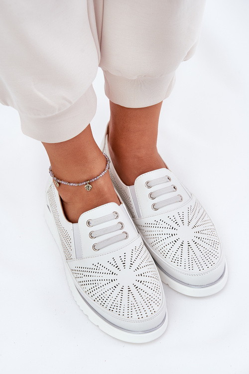 Жіноче Взуття Без Шнурівок Білі Azethia