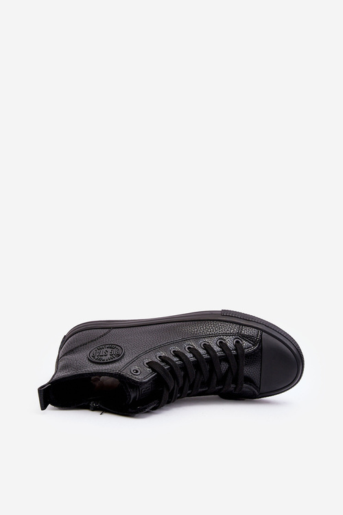 Чоловічі кросівки з підкладкою на блискавці чорні Big Star MM174012