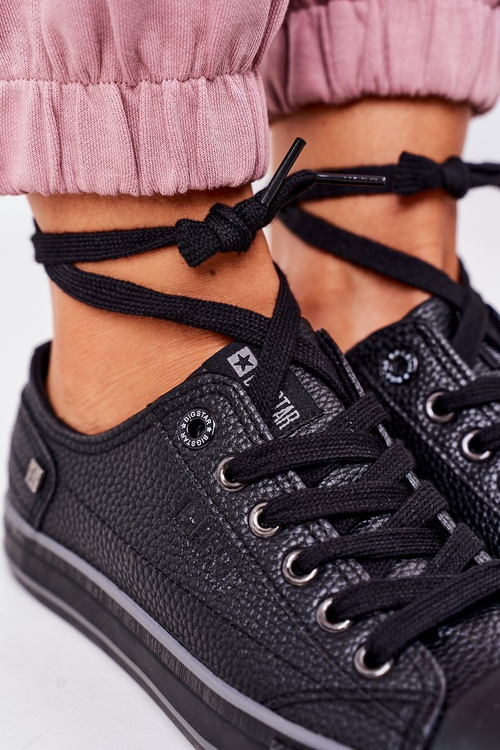 Жіночі шкіряні кросівки BIG STAR II274002 Чорні