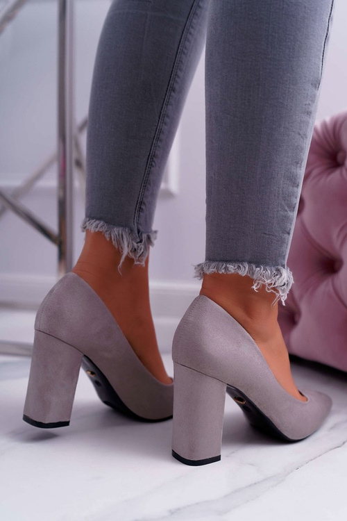 Жіночі туфлі на шпильці Suede Grey Clarina